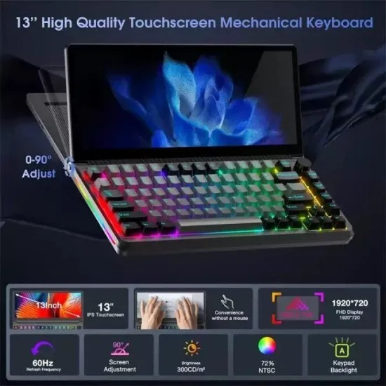 Gamvity Foldable Touch Expanding Screen Keyboard _ Black